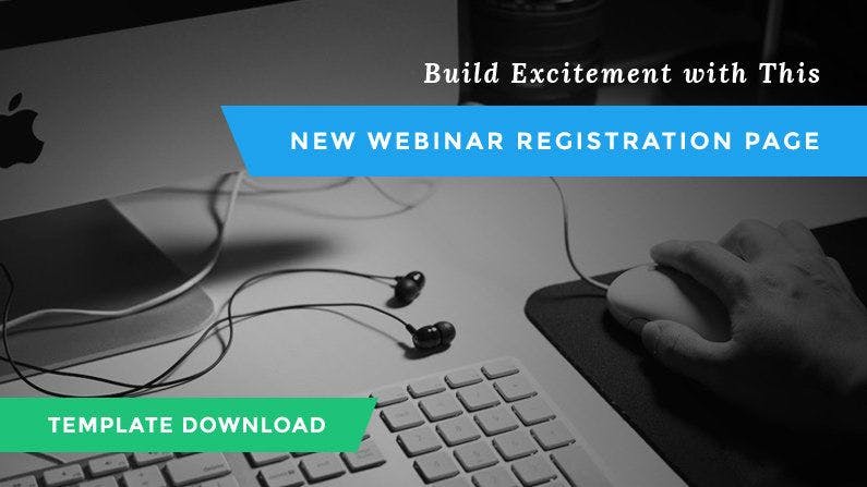 Telling people specifically what they're going to learn on your webinar can boost excitement and attendance. This webinar registration page does just that.