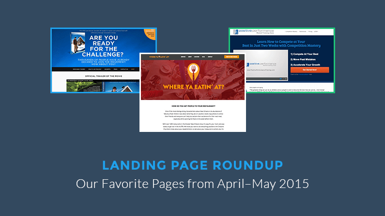 Three of the best landing pages LeadPages saw this month