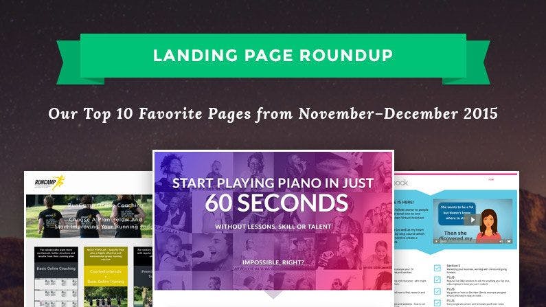 Best Landing Pages of November–December 2015